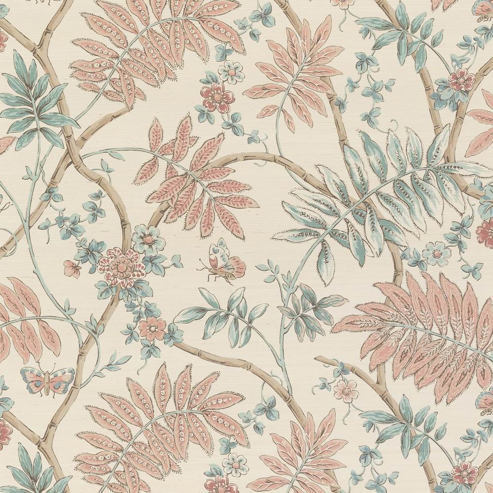 Fontanges Wallpaper, dove, fern - Cowtan & Tout Design Library